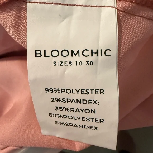 BloomChic Floral Patchwork Dusty Pink Belted Midi Dress w/pockets NWT 18-20 - Picture 10 of 10